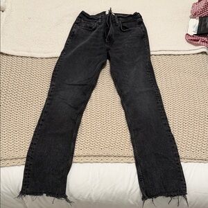 Agolde Women's Charcoal Straight Leg Jeans
